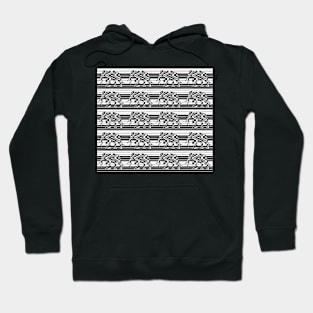 elephant on stripe , black and white Hoodie